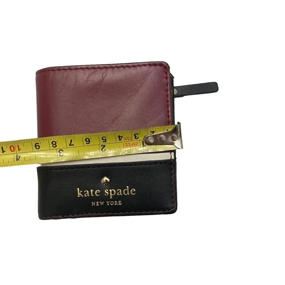 Kate spade red white black colorblock mini wallet